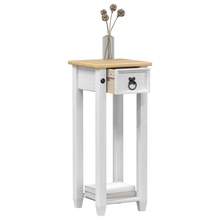 Planteholder Hvid 30 x 30 x 73 cm Massiv fyrretræ