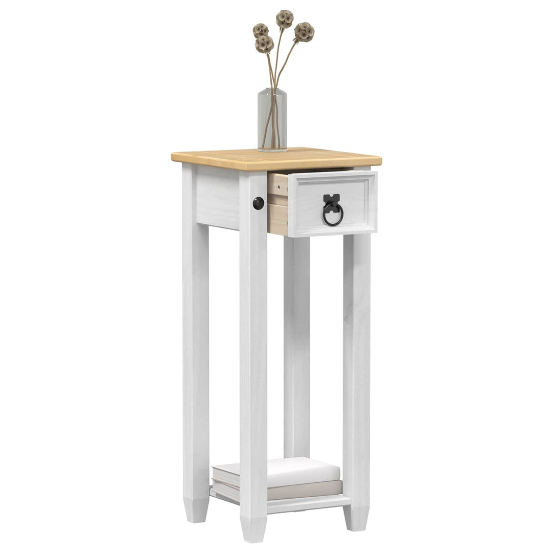 Planteholder Hvid 30 x 30 x 73 cm Massivt fyrretræ