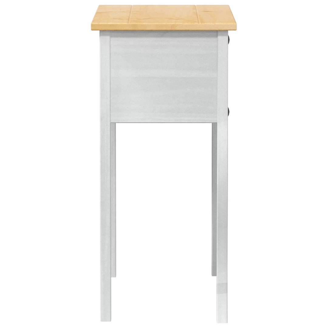 Konsolbord med skuffe Hvid 73 x 35 x 73 cm Massiv fyrretræ