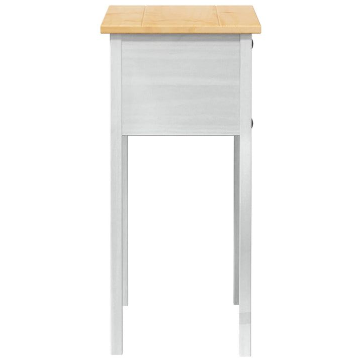 Konsolbord med skuffe Hvid 73 x 35 x 73 cm Massiv fyrretræ