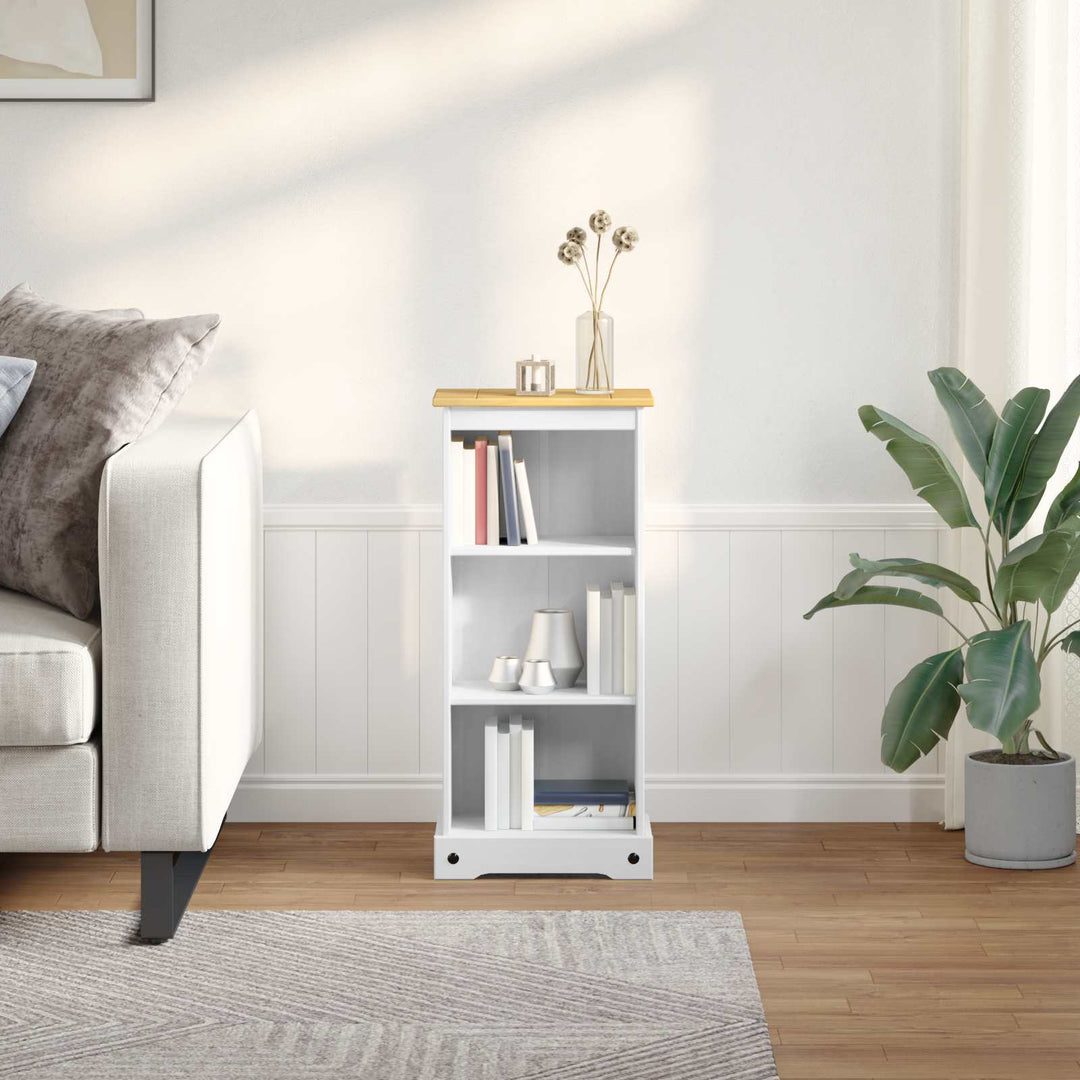 Bogreol Hvid 46 x 29 x 100 cm Massiv fyrretræ