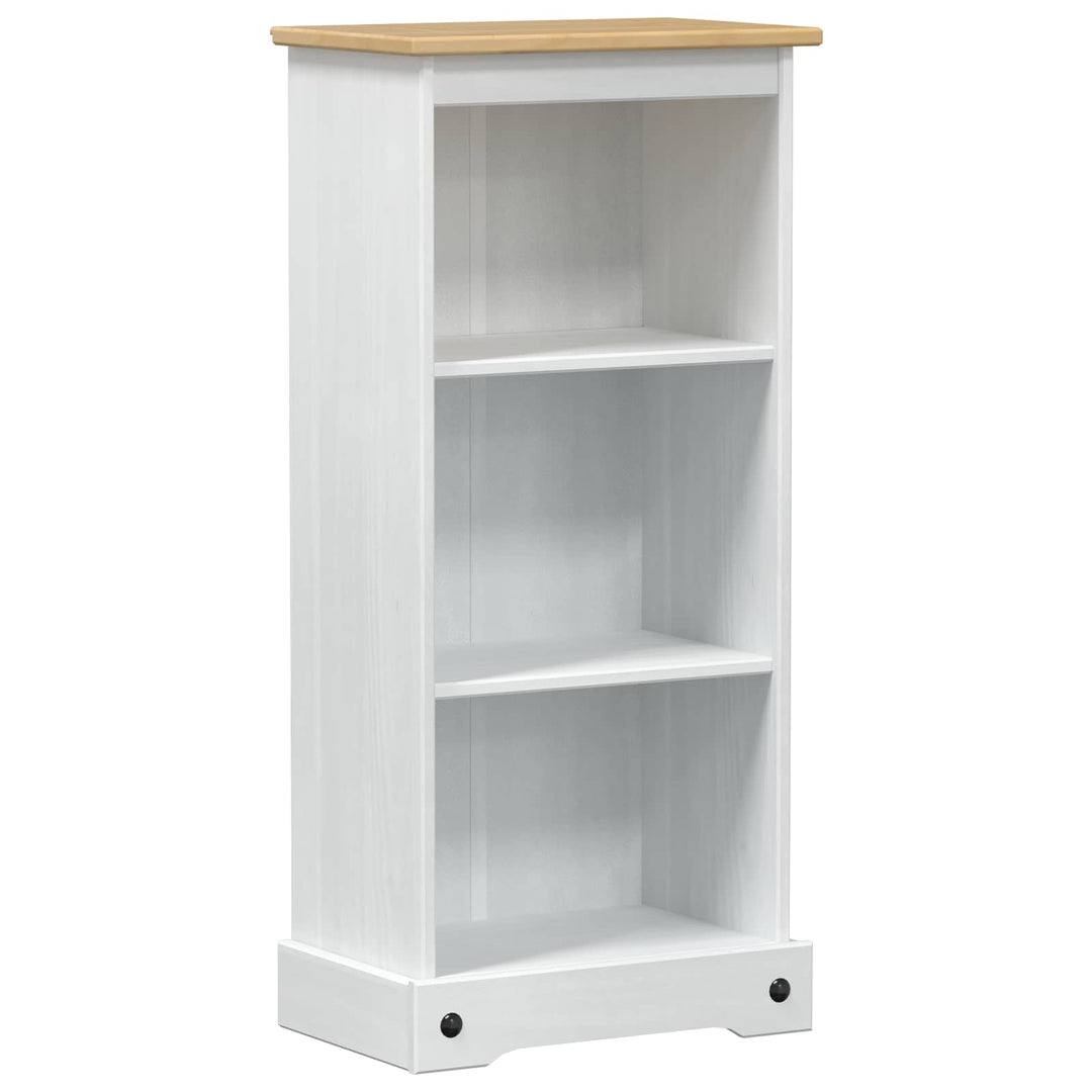 Bogreol Hvid 46 x 29 x 100 cm Massiv fyrretræ