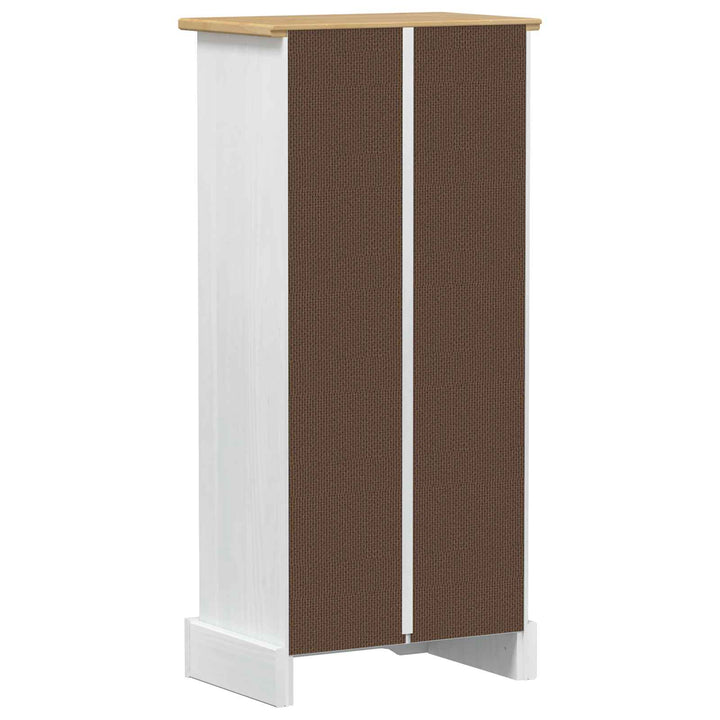 Bogreol Hvid 46 x 29 x 100 cm Massiv fyrretræ
