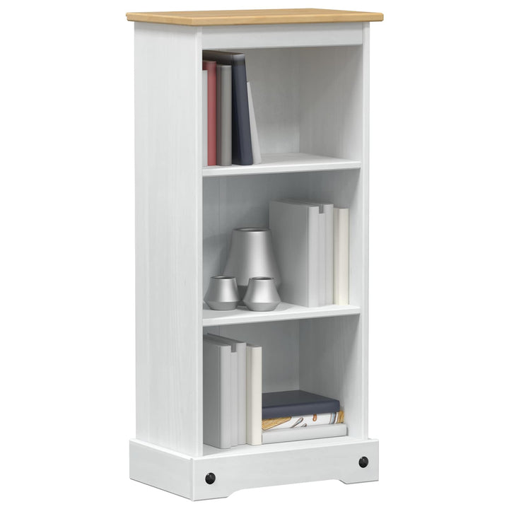 Bogreol Hvid 46 x 29 x 100 cm Massiv fyrretræ