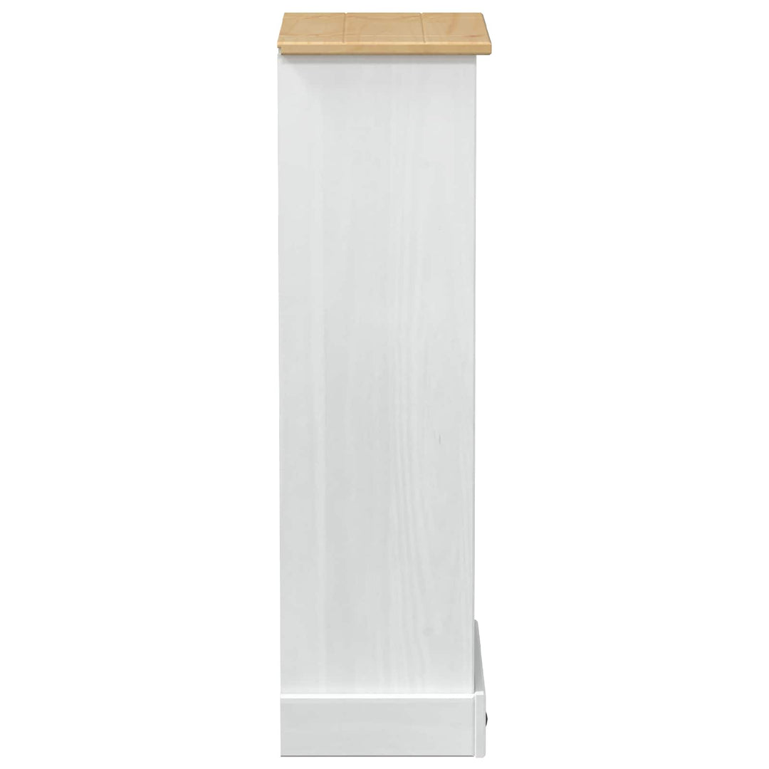 Bogreol Hvid 46 x 29 x 100 cm Massiv fyrretræ