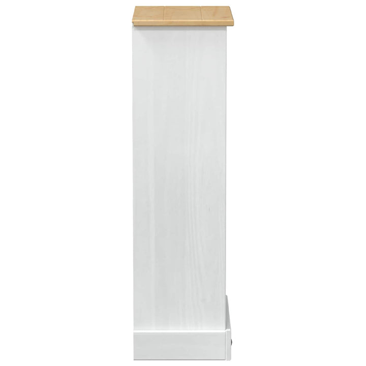 Bogreol Hvid 46 x 29 x 100 cm Massiv fyrretræ