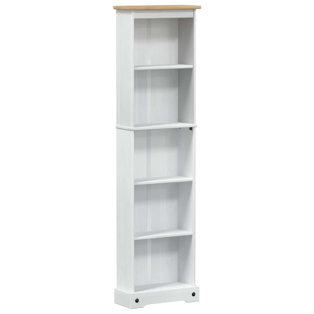 Bogreol Hvid 46 x 20 x 170 cm Massiv fyrretræ