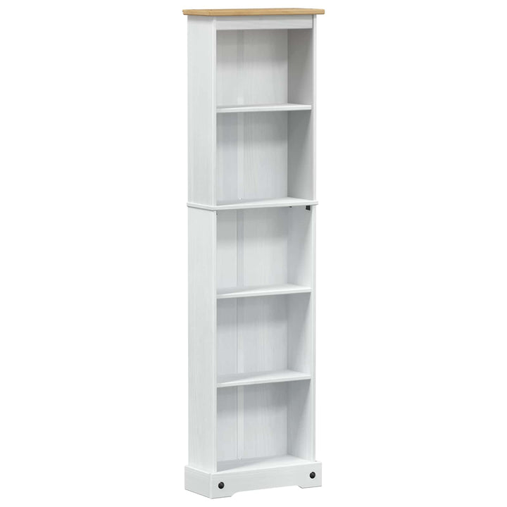 Bogreol Hvid 46 x 20 x 170 cm Massiv fyrretræ