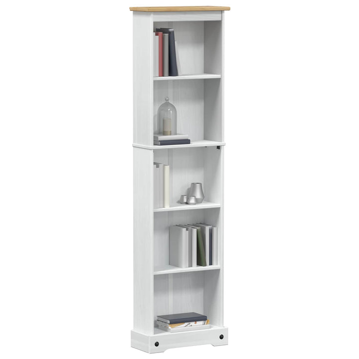 Bogreol Hvid 46 x 20 x 170 cm Massiv fyrretræ