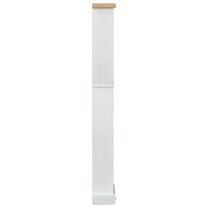 Bogreol Hvid 46 x 20 x 170 cm Massiv fyrretræ
