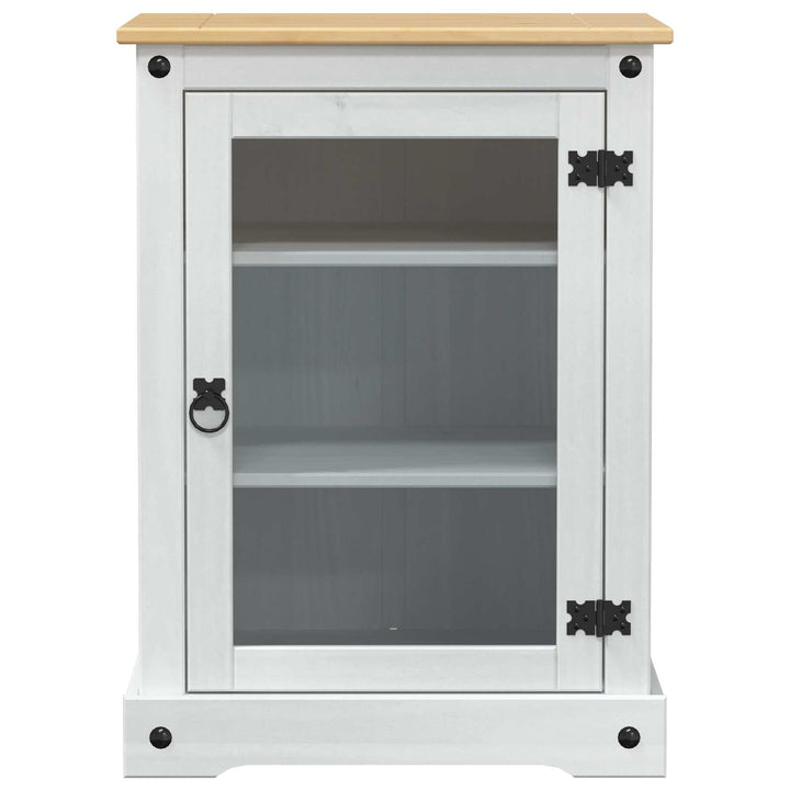 HiFi skab Hvid 60 x 50 x 82 cm Massiv fyrretræ