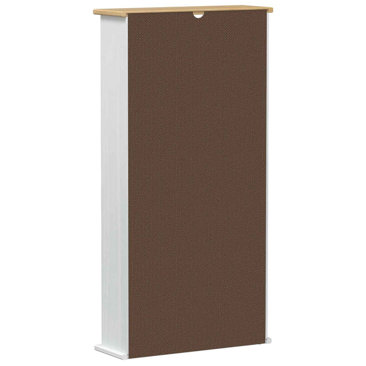 CD reol Hvid 52 x 17.5 x 103 cm Massiv fyrretræ
