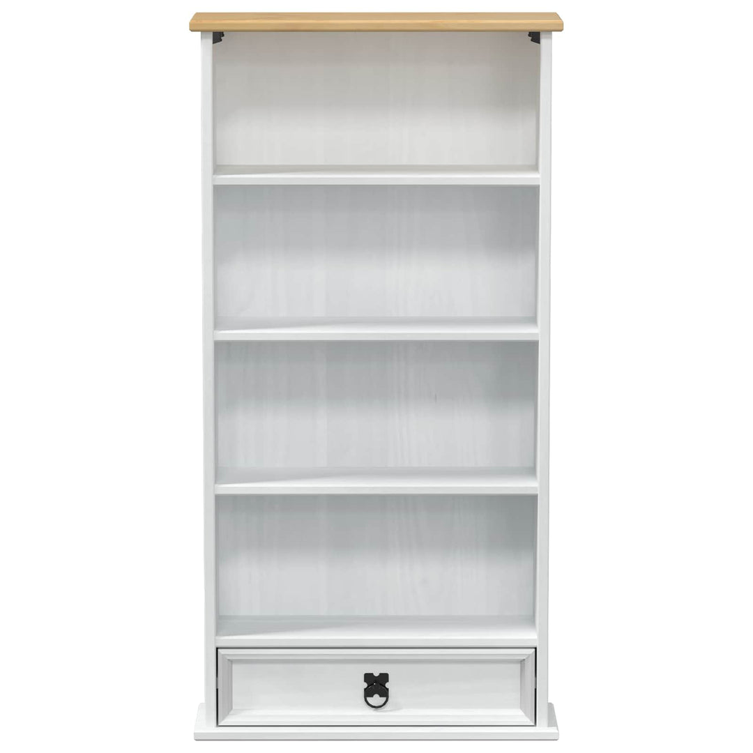 CD reol Hvid 52 x 17.5 x 103 cm Massiv fyrretræ