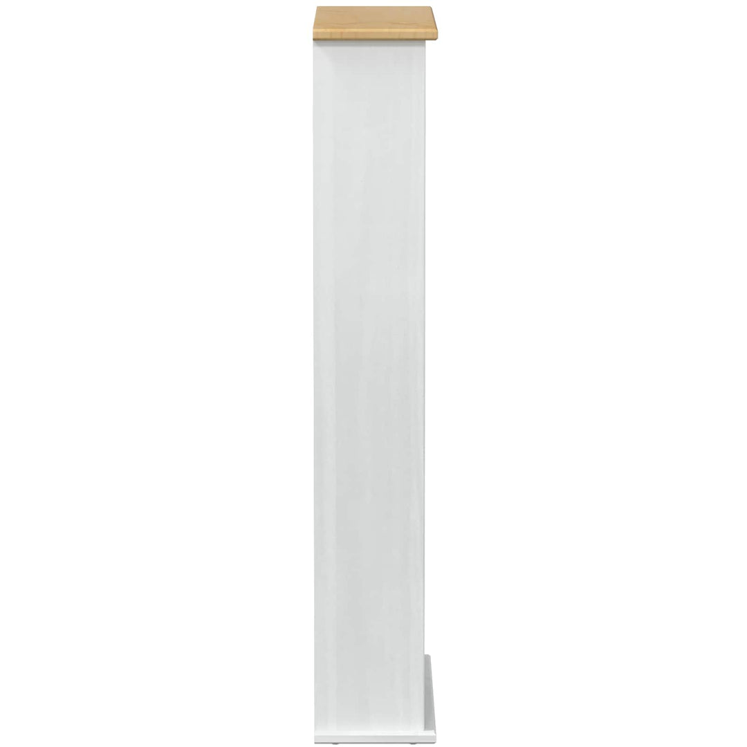 CD reol Hvid 52 x 17.5 x 103 cm Massiv fyrretræ