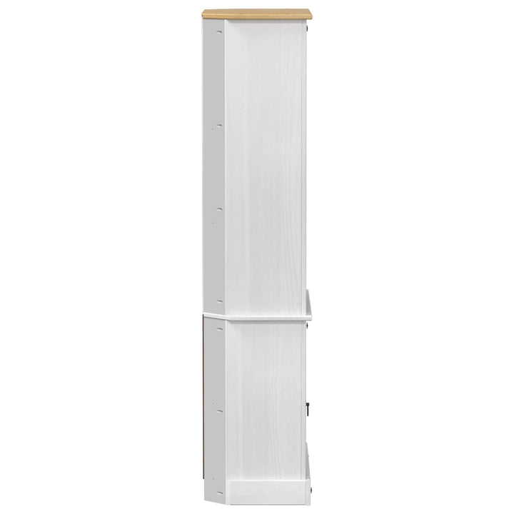 Highboard Hvid 74 x 38 x 170 cm Massiv fyrretræ