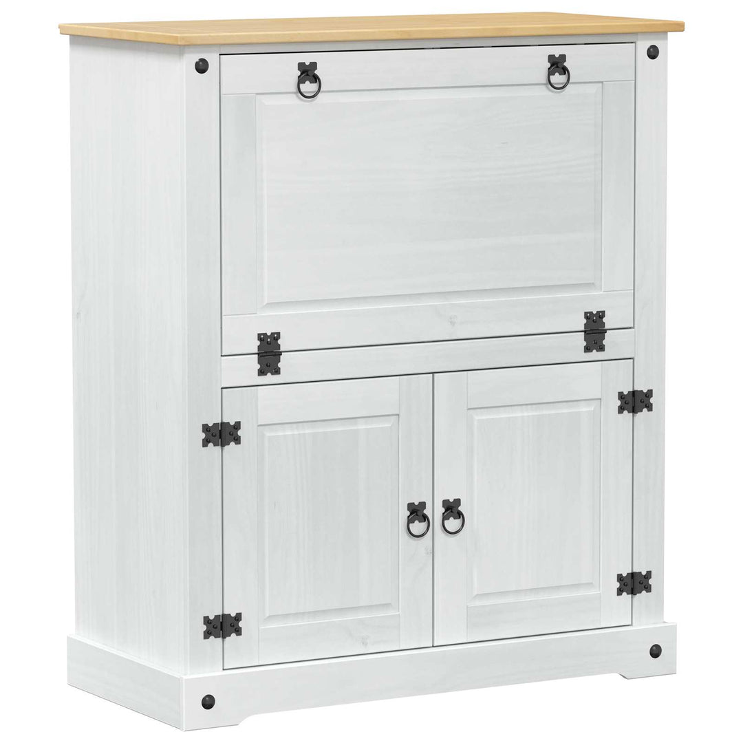 Vinskab Hvid 97 x 45 x 114 cm Massiv fyrretræ