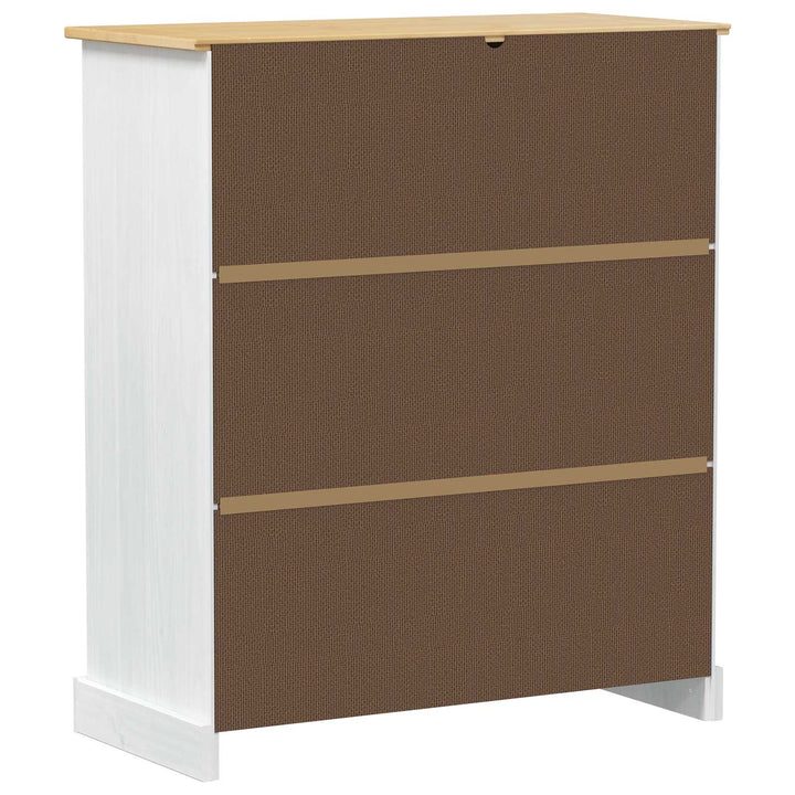 Vinskab Hvid 97 x 45 x 114 cm Massiv fyrretræ