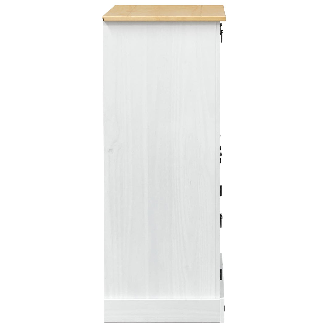 Vinskab Hvid 97 x 45 x 114 cm Massiv fyrretræ