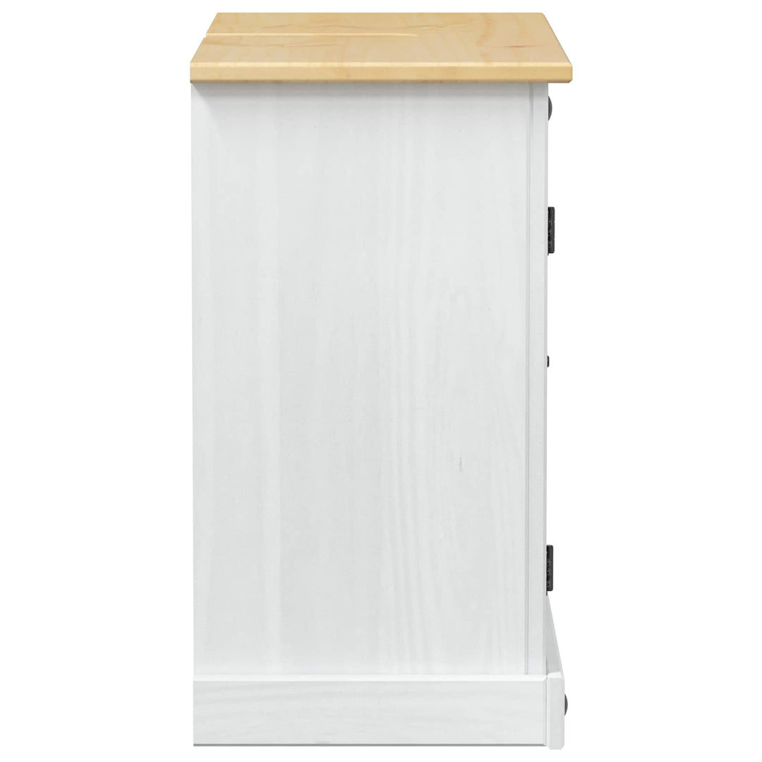 Vaskeskab med hylde Hvid 73 x 33 x 60 cm Massiv fyrretræ
