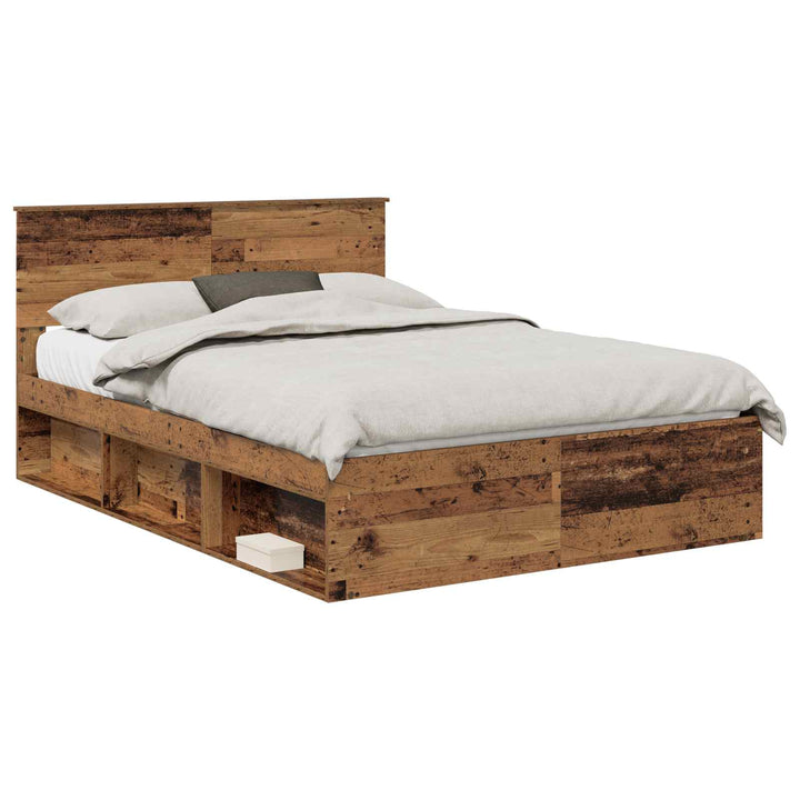 Sengestel Gammelt træ 150 x 200 cm Konstrueret træ