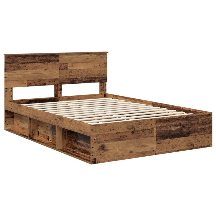 Sengestel Gammelt træ 150 x 200 cm Konstrueret træ