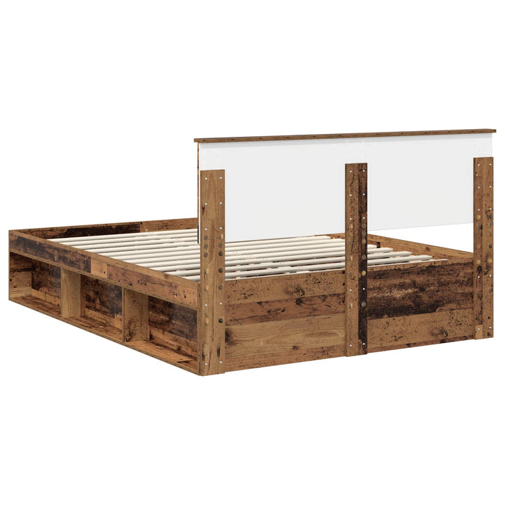 Sengestel Gammelt træ 150 x 200 cm Konstrueret træ