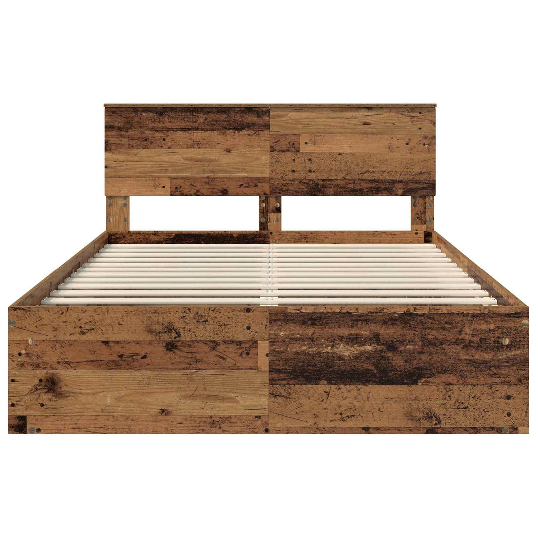 Sengestel Gammelt træ 150 x 200 cm Konstrueret træ