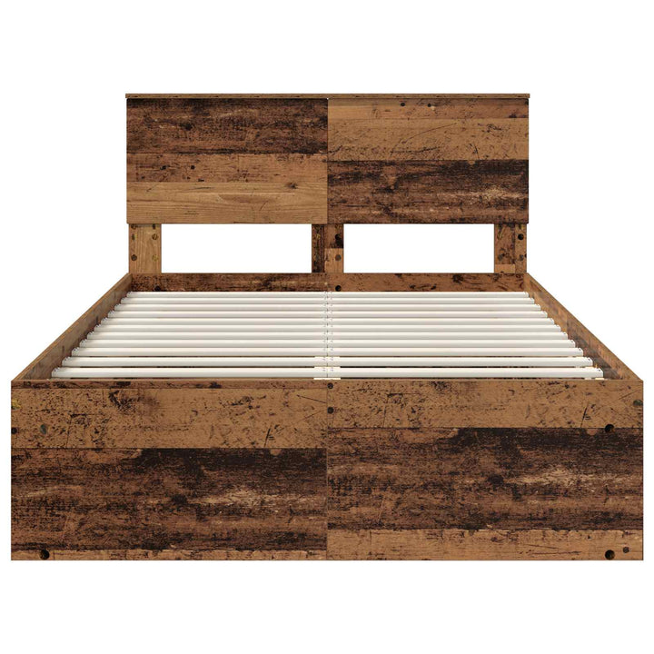 Sengestel Gammelt træ 135 x 190 cm Konstrueret træ