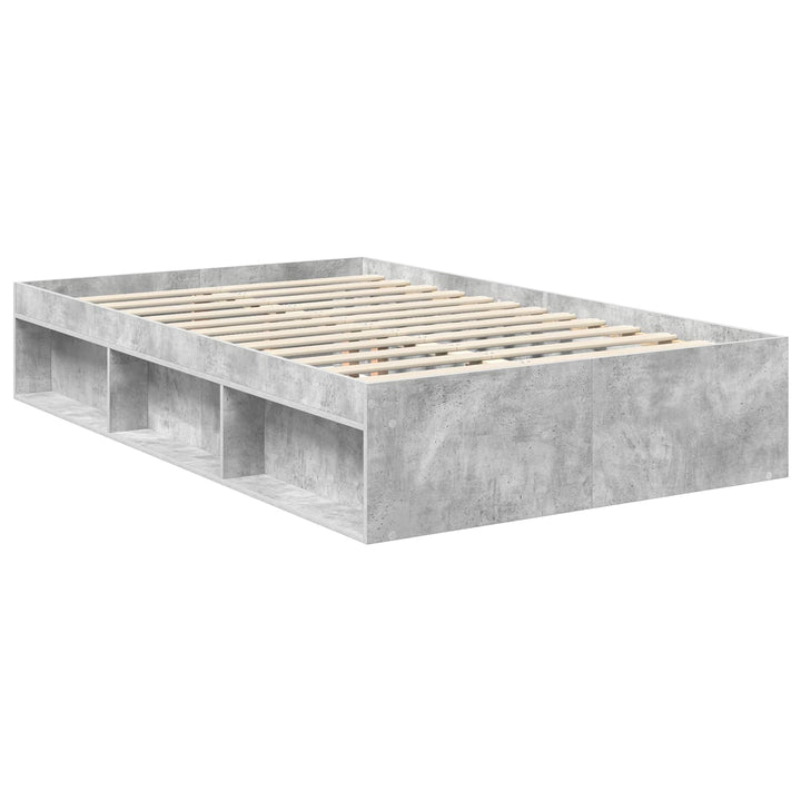 Sengestel med hovedgærde Beton 120 x 190 cm Konstrueret træ
