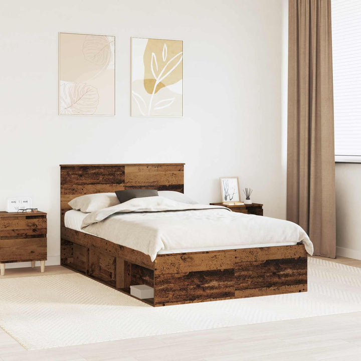 Sengestel Gammelt træ 120 x 200 cm Konstrueret træ