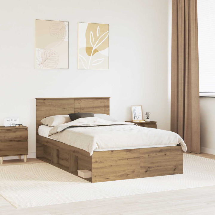 Sengestel Artisan eg 120 x 200 cm Konstrueret træ