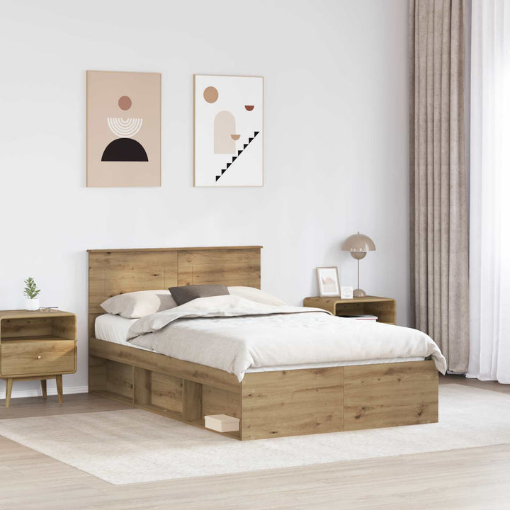 Sengestel Artisan eg 120 x 200 cm Konstrueret træ