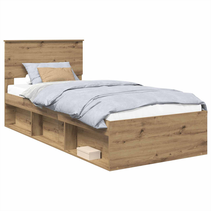 Sengestel med hovedgærde Artisan eg 90 x 190 cm Konstrueret træ