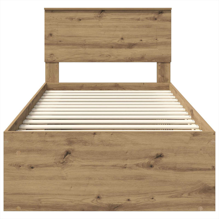 Sengestel med hovedgærde Artisan eg 90 x 190 cm Konstrueret træ