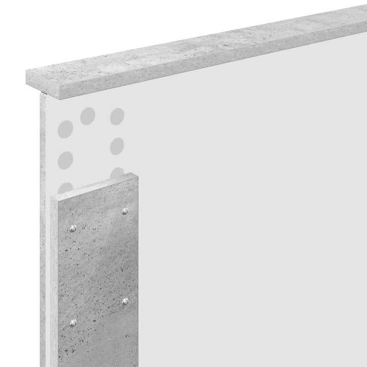 Sengestel med hovedgærde Beton Grå 75 x 190 cm Konstrueret træ