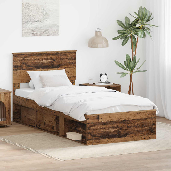 Sengestel Gammelt træ 75 x 190 cm Konstrueret træ