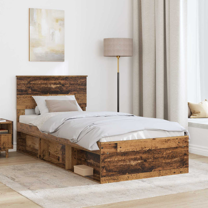 Sengestel Gammelt træ 75 x 190 cm Konstrueret træ