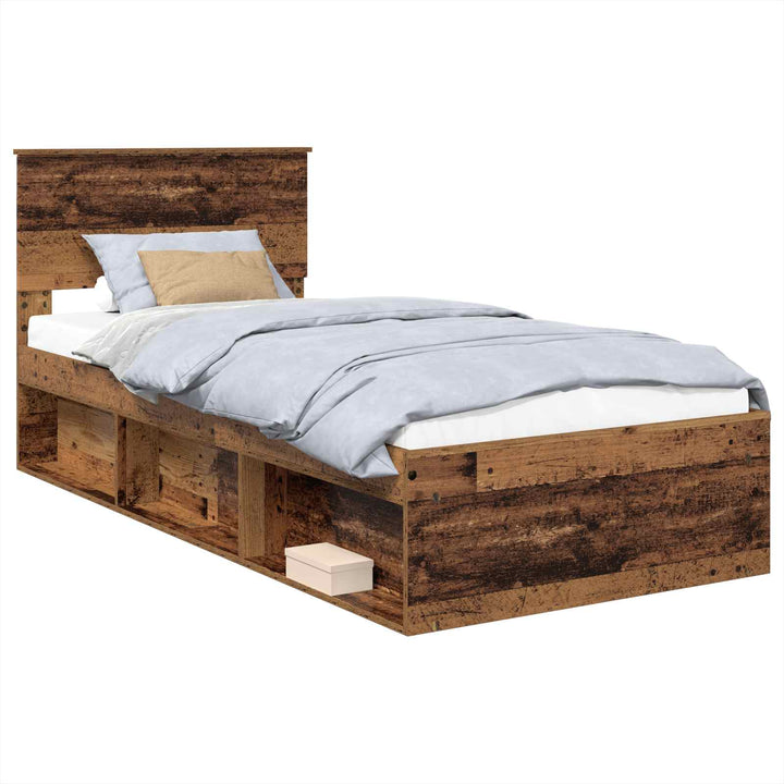 Sengestel Gammelt træ 75 x 190 cm Konstrueret træ