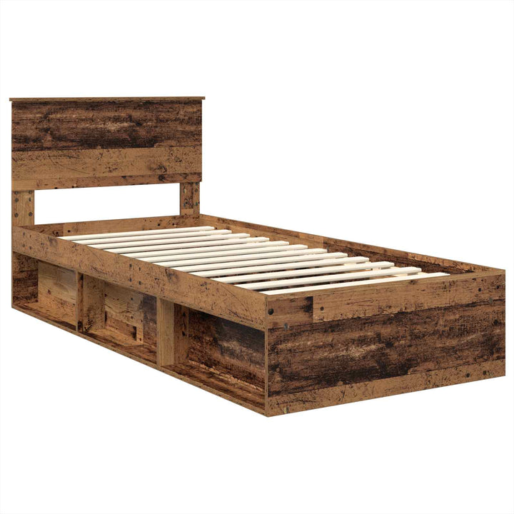 Sengestel Gammelt træ 75 x 190 cm Konstrueret træ