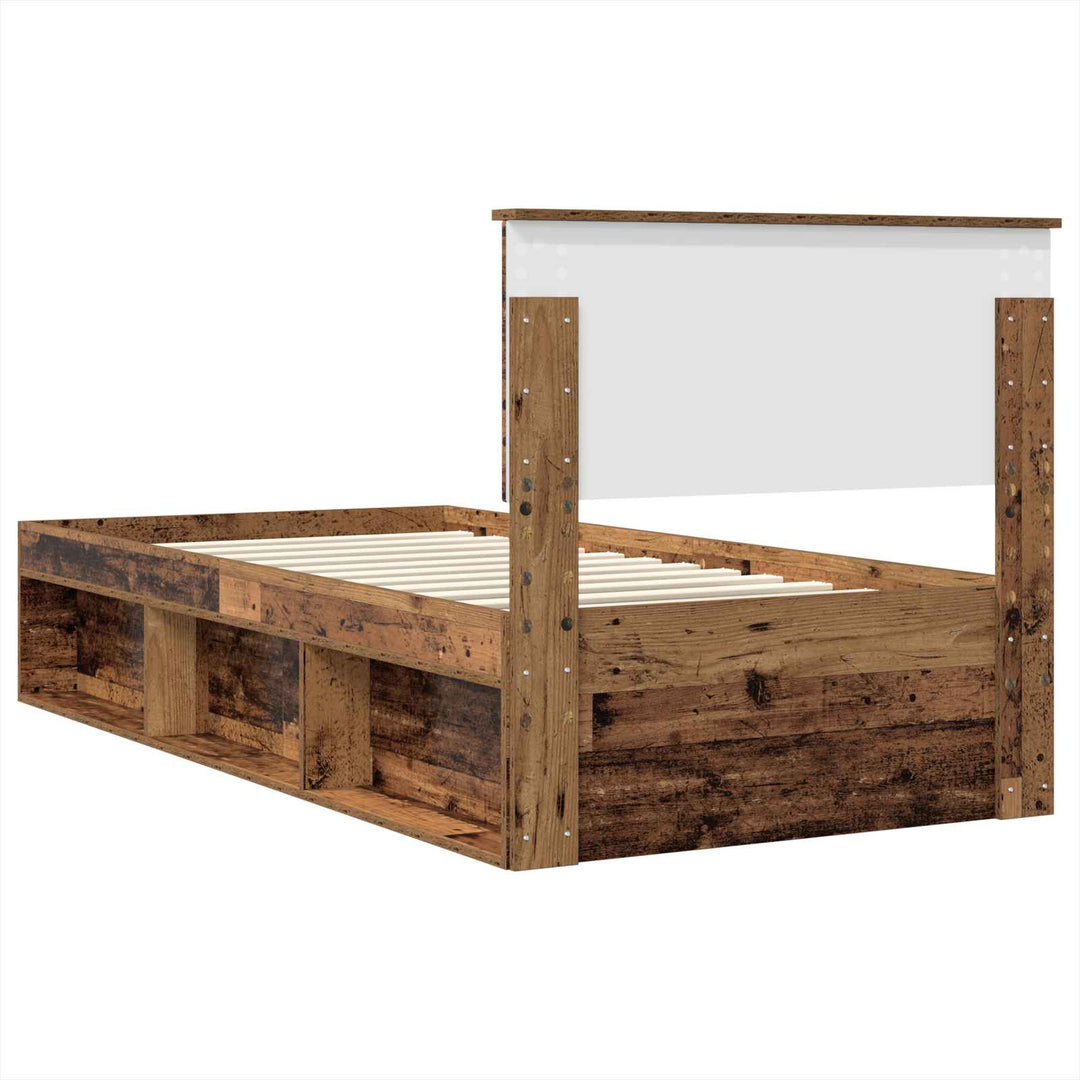 Sengestel Gammelt træ 75 x 190 cm Konstrueret træ