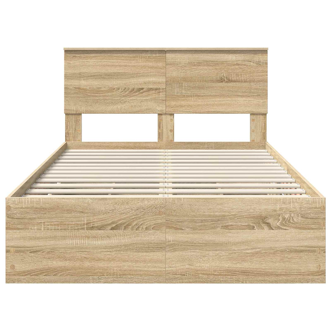 Sengestel med skuffe Sonoma eg 120 x 190 cm Ingeniørtræ