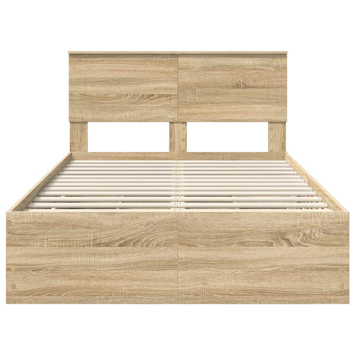 Sengestel med skuffe Sonoma eg 120 x 190 cm Ingeniørtræ