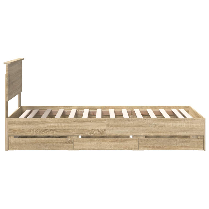 Sengestel med skuffe Sonoma eg 100 x 200 cm Ingeniørtræ