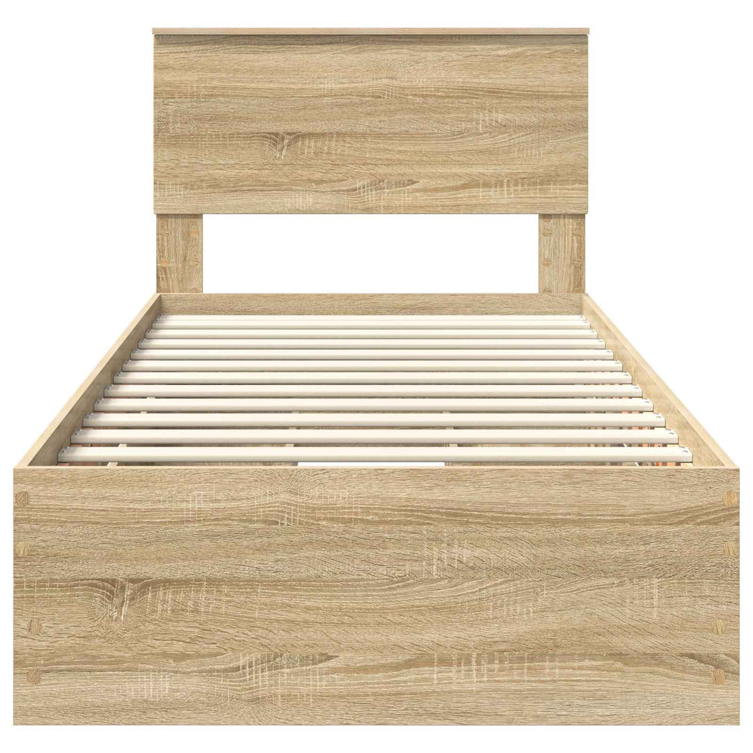 Sengestel med skuffe Sonoma eg 75 x 190 cm Ingeniørtræ