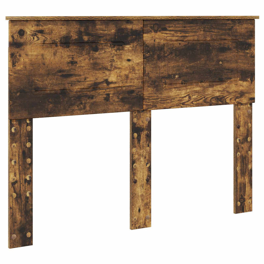 Sengestel med hovedgærde Røget eg 135 x 190 cm Konstrueret træ