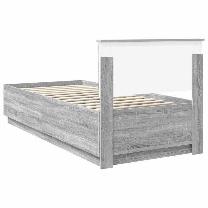 Sengestel Grå sonoma-eg 100 x 200 cm Konstrueret træ