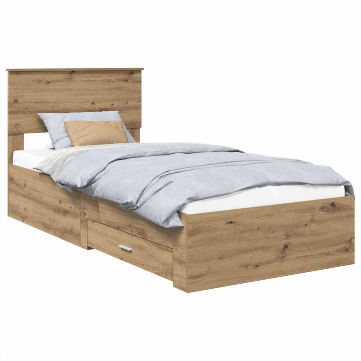 Sengestel Artisan Egetræ 100 x 200 cm Konstrueret træ
