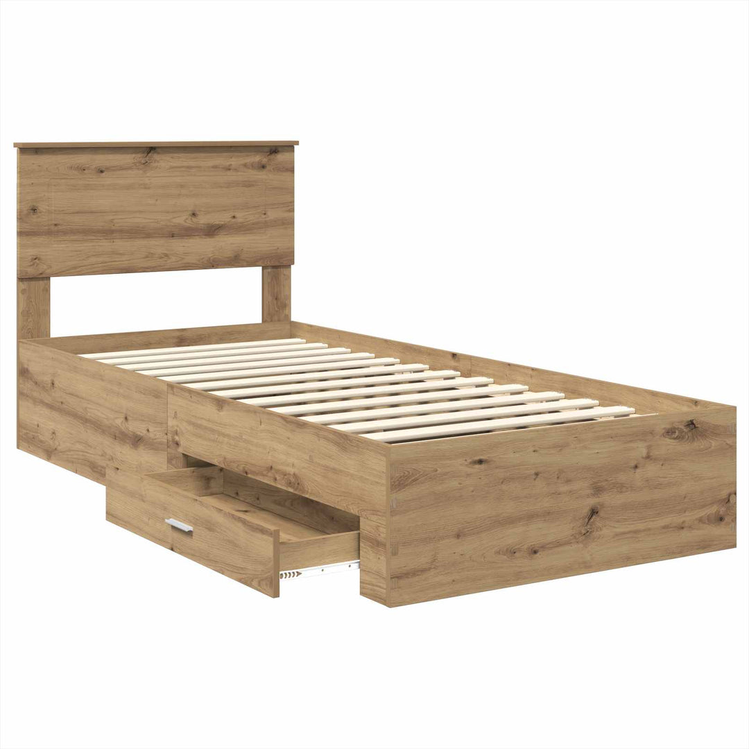 Sengestel Artisan Egetræ 100 x 200 cm Konstrueret træ