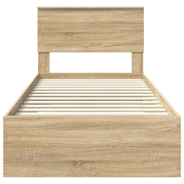 Sengestel Sonoma Eg og Sølv 75 x 190 cm Konstrueret træ