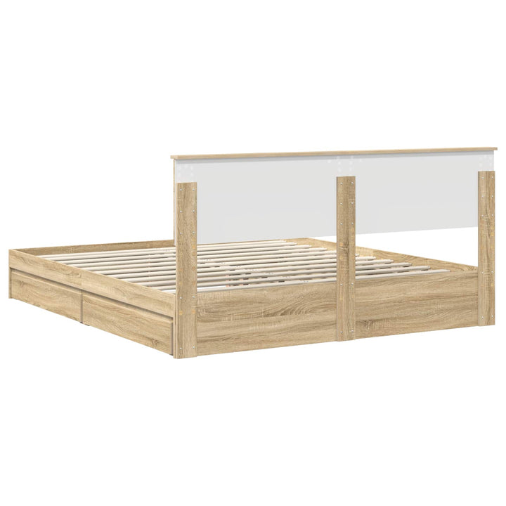 Opbevaringsseng Sonoma eg 180 x 200 cm Konstrueret træ